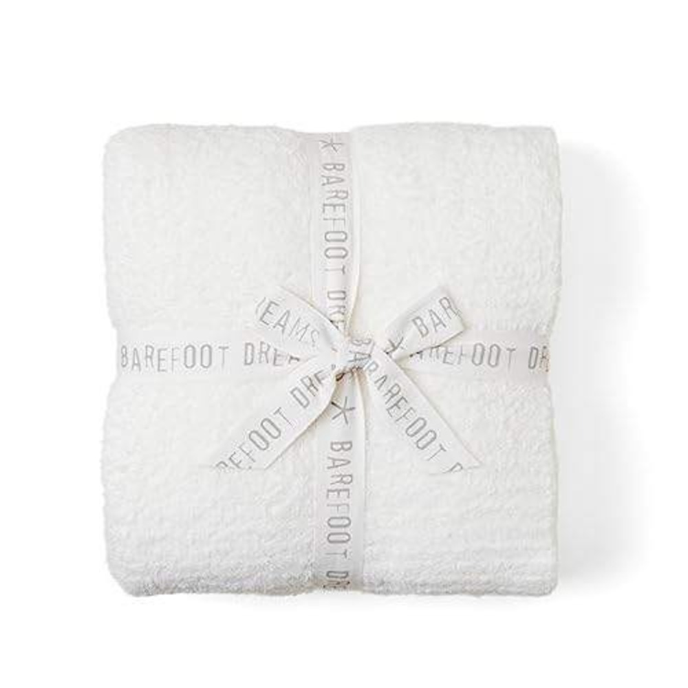 Barefoot Dreams Cozychic Throw in Cream Pearl Color